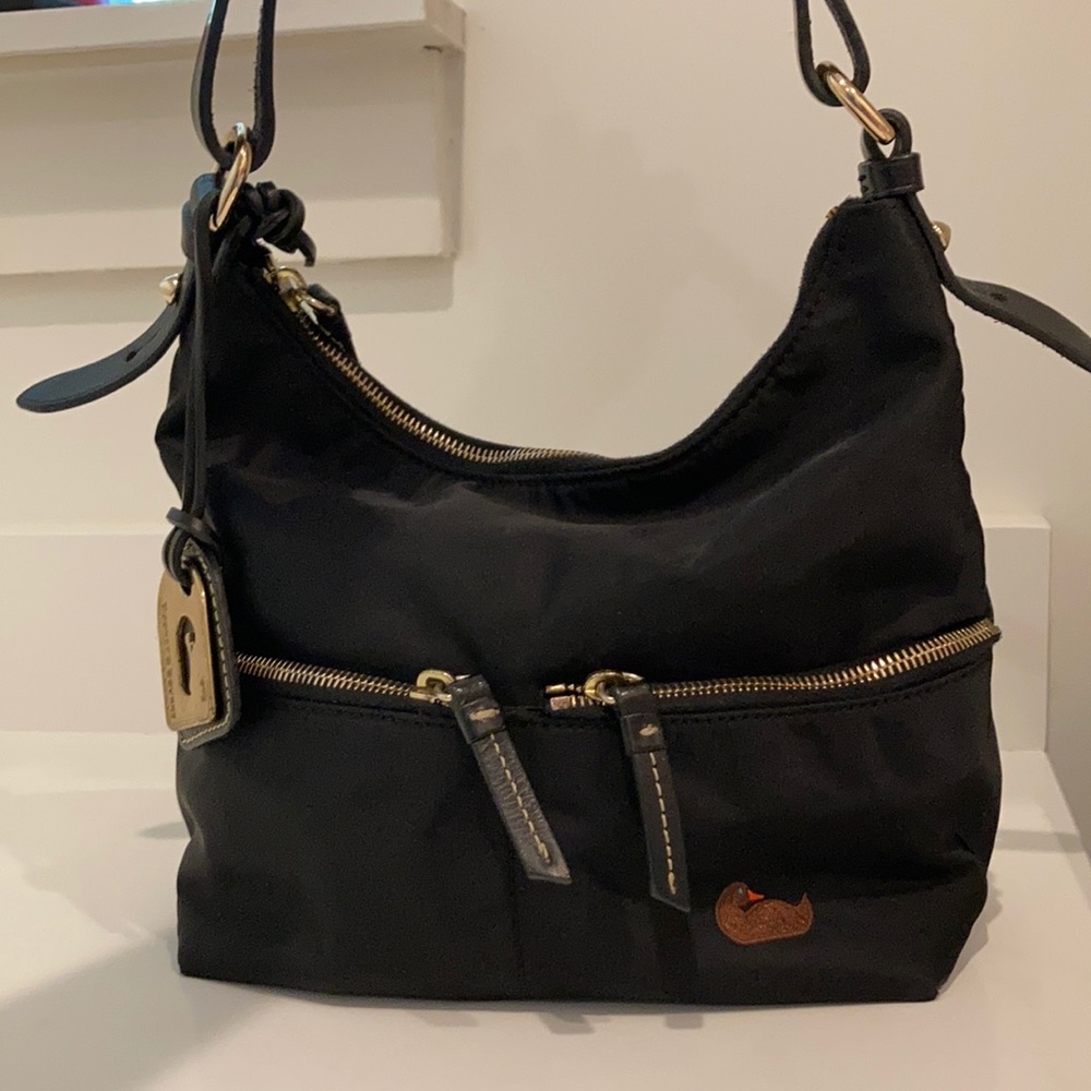 Dooney & Bourke Nylon Purse. Hobo style. Black.